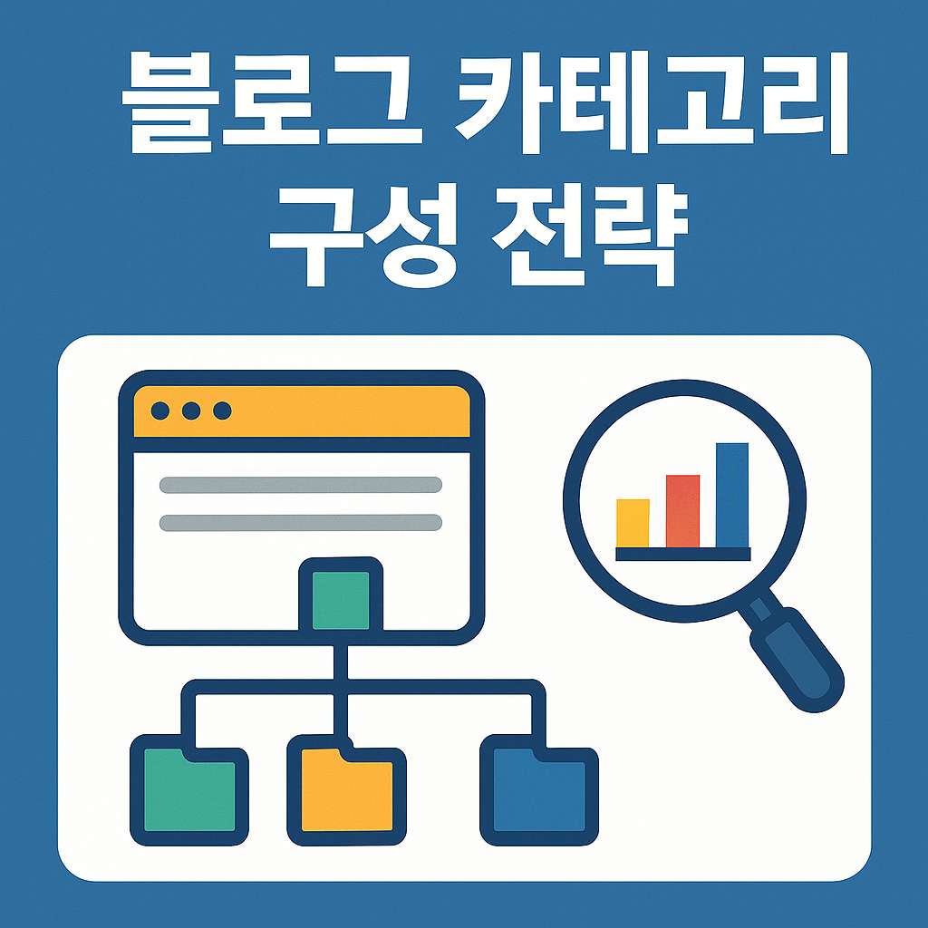 블로그 카테고리 구성 전략을 표현하는 인포그래픽