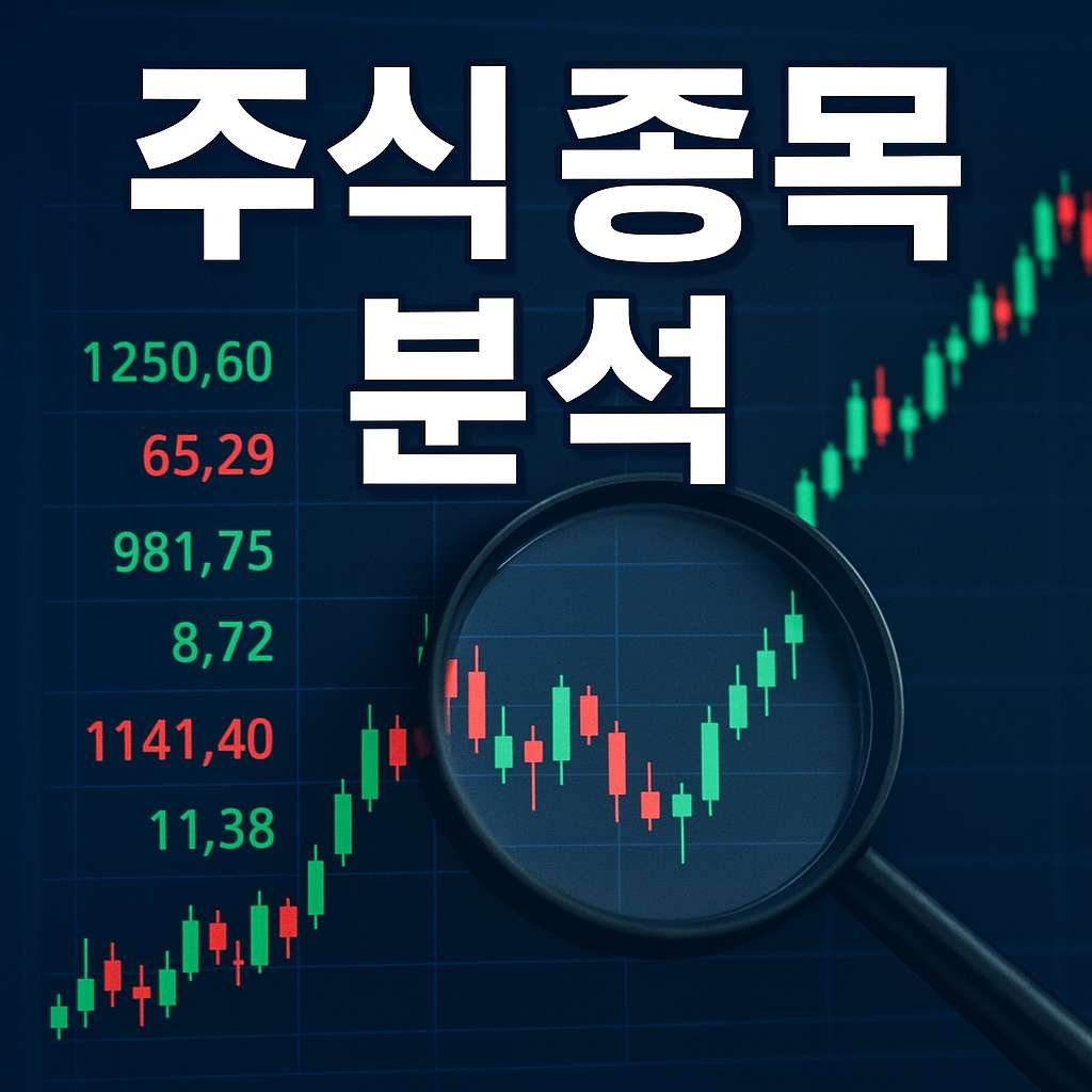 주식 종목 분석을 표현하는 이미지