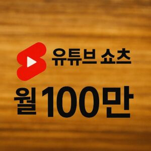 유튜브 쇼츠 월 100만 이미지