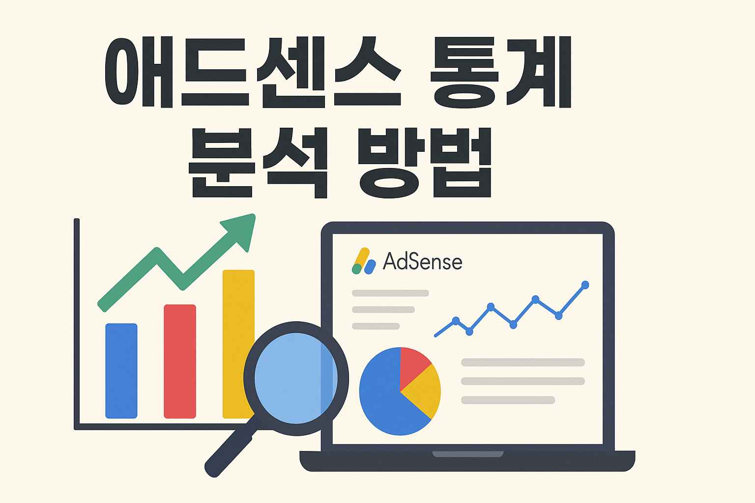 애드센스 통계 분석 방법 표현하는 이미지