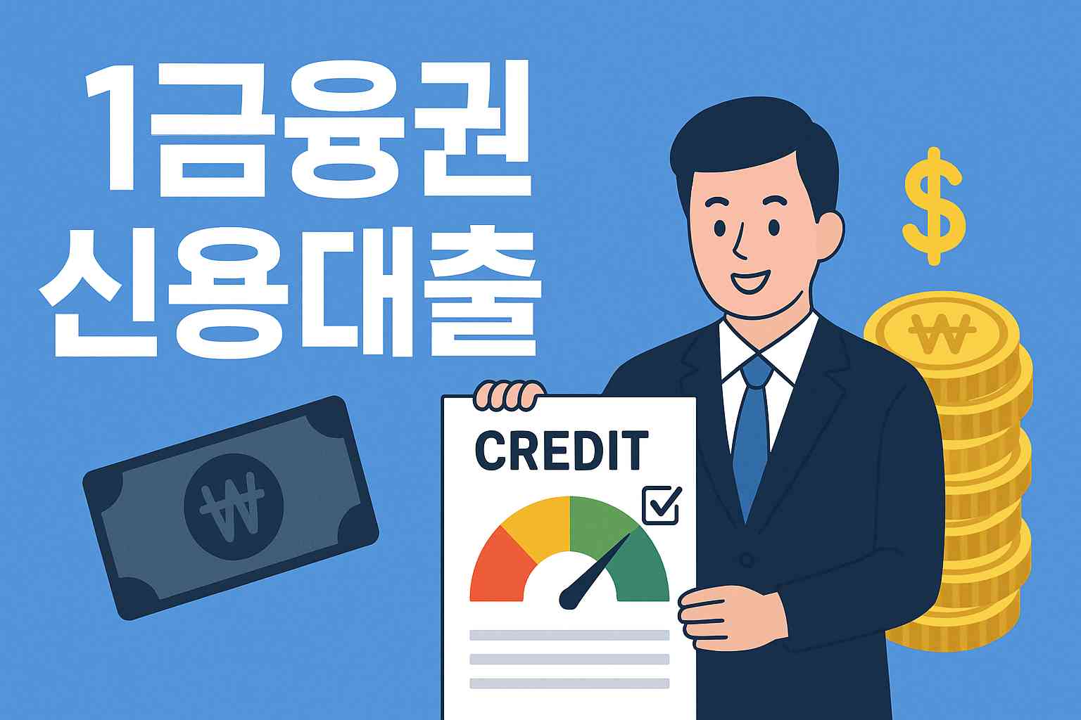 1금융권 신용대출 금리 비교 이미지